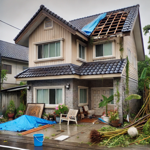 台風による住宅被害とその対策方法：屋根・外壁の剥がれを防ぐためにできることサムネイル